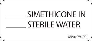 Label Paper Removable Simethicone In 1" Core 2 1/4" X 1 White 420 Per Roll