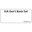 Label Paper Removable O.R. Genl Basin 1" Core 2 1/4" X 1 White 420 Per Roll