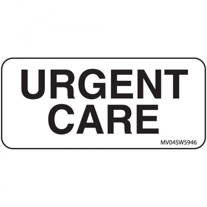 Label Paper Removable Urgent Care 1" Core 2 1/4" X 1 White 420 Per Roll