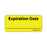 Label Paper Permanent Expiration Date 1" Core 2 1/4" X 1 Yellow 420 Per Roll