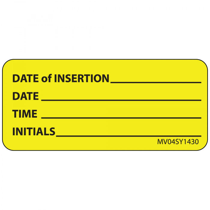 Label Paper Permanent Date Of 1" Core 2 1/4" X 1 Yellow 420 Per Roll