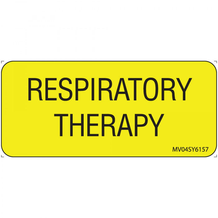 Label Paper Permanent Respiratory Therapy 1" Core 2 1/4" X 1 Yellow 420 Per Roll