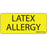 Label Paper Permanent Latex Allergy 1" Core 2 1/4" X 1 Yellow 420 Per Roll