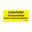 Label Paper Permanent Caution 1" Core 2 1/4" X 1 Yellow 420 Per Roll