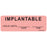 Label Paper Permanent Implantable Hold 1" Core 2 15/16" X 1 Fl. Red 333 Per Roll