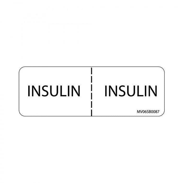 Label Paper Removable Insulin : Insulin 1" Core 2 15/16" X 1 Blue 333 Per Roll