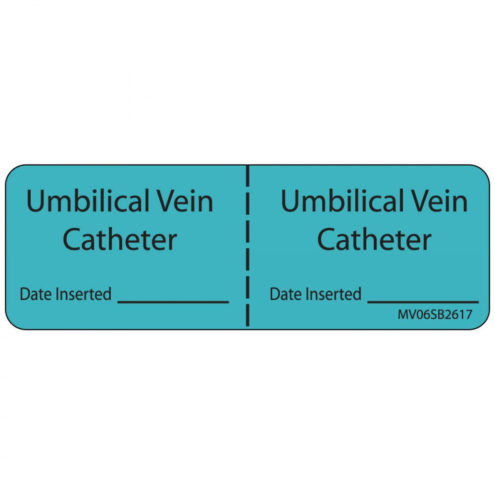 Label Paper Removable Umbilical Vein 1" Core 2 15/16" X 1 Blue 333 Per Roll