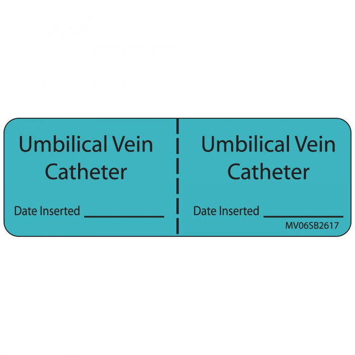 Label Paper Removable Umbilical Vein 1" Core 2 15/16" X 1 Blue 333 Per Roll