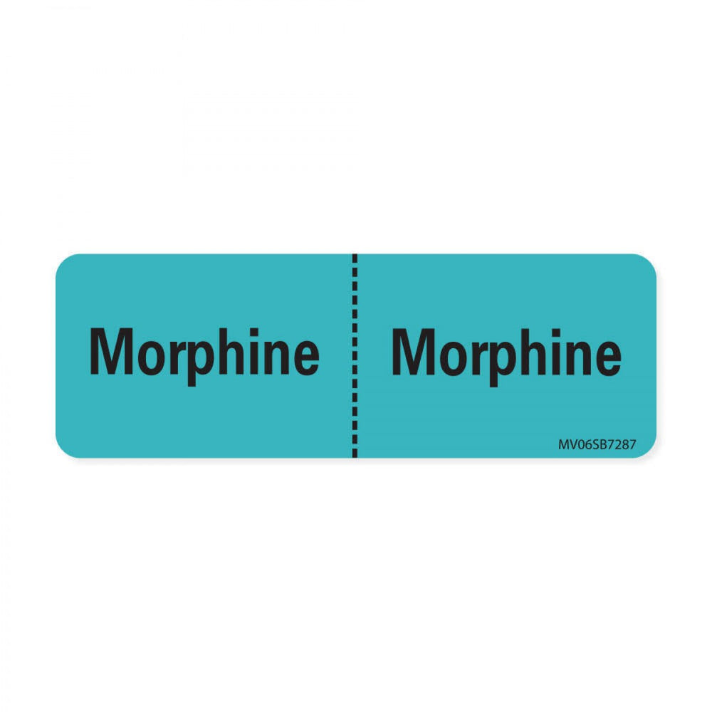 Label Paper Removable Morphine : Morphine 1" Core 2 15/16" X 1 Blue 333 Per Roll