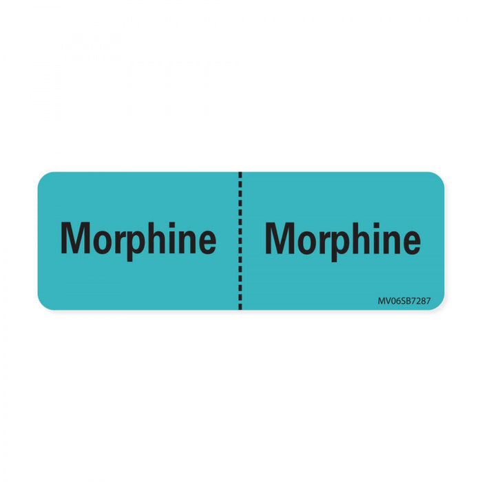 Label Paper Removable Morphine : Morphine 1" Core 2 15/16" X 1 Blue 333 Per Roll