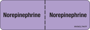 Label Paper Permanent Norepinephrine : 1" Core 2 15/16" X 1 Lavender 333 Per Roll