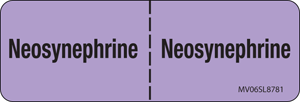 Label Paper Removable Neosynephrine : 1" Core 2 15/16" X 1 Lavender 333 Per Roll