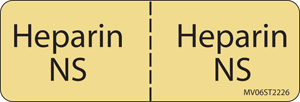 Label Paper Removable Heparin Ns : 1" Core 2 15/16" X 1 Tan 333 Per Roll