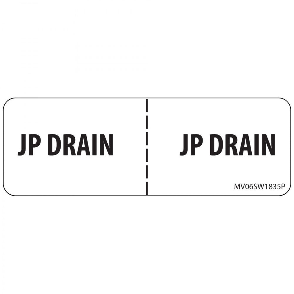 Label Paper Permanent Jp Drain : 1" Core 2 15/16" X 1 White 333 Per Roll