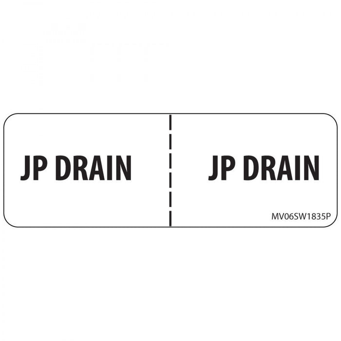 Label Paper Permanent Jp Drain : 1" Core 2 15/16" X 1 White 333 Per Roll