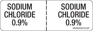 Label Paper Permanent Sodium Chloride 1" Core 2 15/16" X 1 White 333 Per Roll