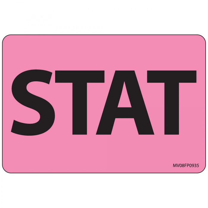 Label Paper Removable Stat 1" Core 2" 15/16" X 2 Fl. Pink 333 Per Roll