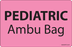 Label Paper Removable Pediatric Ambu Bag 1" Core 4" X 2 5/8" Fl. Pink 375 Per Roll