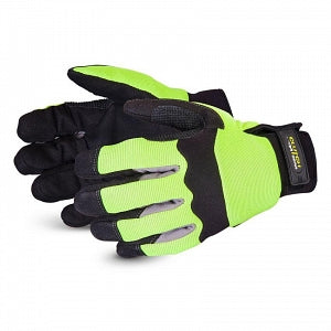 Superior Glove Works Ltd Clutch Gear Hi-Viz Puncture-Resistant Mechanics Gloves - Clutch Gear Mechanics Hi-Viz Cut Level A5 Full Punkban Coverage Industrial Gloves, Size M - 145563