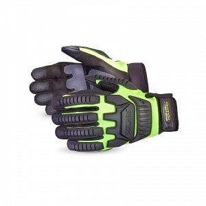 Superior Glove Works Ltd Clutch Gear Impact Protection Puncture-Resistant Mechanics Gloves - Clutch Gear Mechanics Anti-Impact Cut Level A4 Punkban Liner Industrial Gloves, Size L - MXVSBPB-L