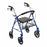 Drive Devilbiss Healthcare, Inc. Four-Wheel Rollator with Fold-Up Back Support - 4-Wheel Steel Rollator with Fold-Up Back Support, Blue - 10257BL-1