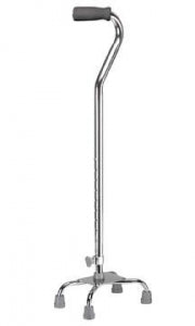 Drive / DeVilbiss Healthcare Small Base Quad Canes - Quad Cane, Chrome, Small Base - 10301-4