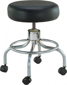 Drive / DeVilbiss Revolving Adjustable-Height Physician's Stool - Revolving Adjustable-Height Physician's Stool, Black - 13034