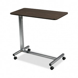 Drive / DeVilbiss Healthcare Nontilt Top Overbed Tables - Overbed No-Tilt Deluxe Table, Walnut / Silver Vein - 13067