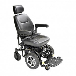 Drive Devilbiss Healthcare, Inc. Trident Semi-Reclining Power Wheelchair - Trident Semi-Reclining Power Wheelchair with Front Wheel Drive and Full-Length Arms, 18" W - 2850-18