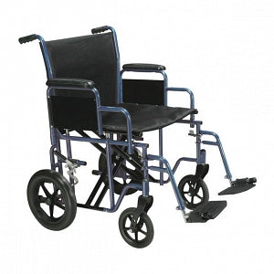 Drive / DeVilbiss Bariatric Hvy Duty Transport Wheelchairs - WHEELCHAIR, TRANSP, STEEL, BLUE, 22'X18"1/CS - BTR22-B