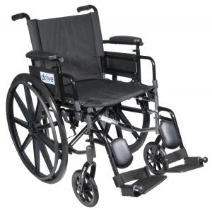 Drive / DeVilbiss Healthcare Cirrus IV High Strength Wheelchairs - WHEELCHAIR, 18"X16", SILVER, 300 LB CAP - C418ADFASV-ELR