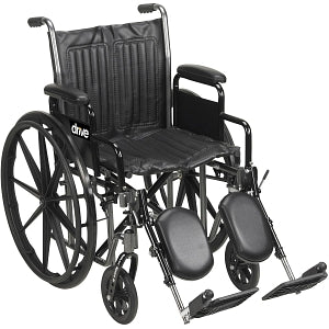 Drive / DeVilbiss Healthcare Silver Sport 2 Wheelchairs - WHEELCHAIR, 20", DETACHABLE, SLVRSPRT - SSP220DDA-SF