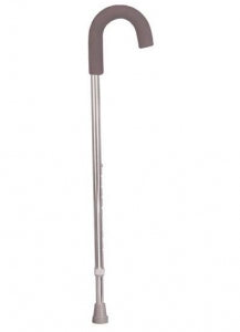 Drive / DeVilbiss Healthcare Round Handle Cane / Foam Grips - Cane, Round Handle, Foam Grip, Silver - RTL10342