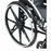 Drive Devilbiss Healthcare, Inc. Rear Wheel Assemblies for Drive Wheelchairs - 24" Black Replacement Wheel with Hand Rim - STDS1006