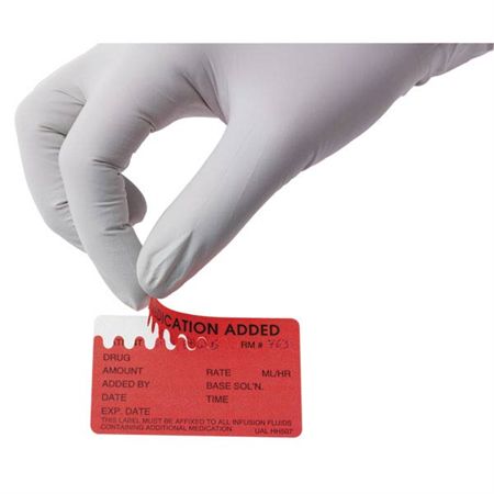 Medication Added Labels Medication Added Labels with Zig-Zag Perforation - 2.5"W x 1.5"H