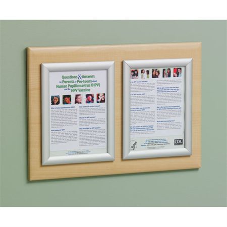 Black Frame Triple Frame Messaging Board - 35"W x 16"H