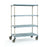 MetroMax Q Antibac Storage Cart with Grid Shelves 68"H 18"W x 48"D