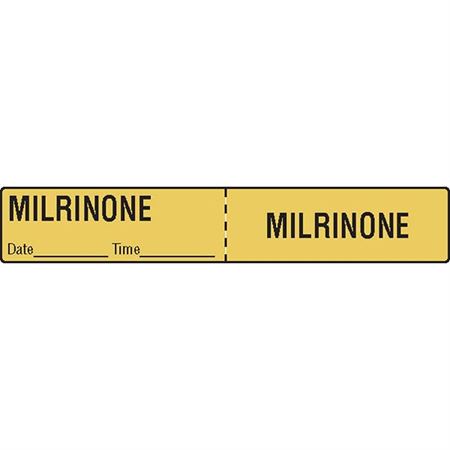 IV Tubing Medication Label Milrinone