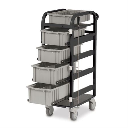 Standard Mobile Supply Cart Gray Drawers - 13.5"W x 19"D x 39"H