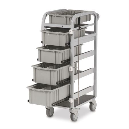 Jumbo Mobile Supply Cart Gray Drawers - 25"W x 19"D x 39"H