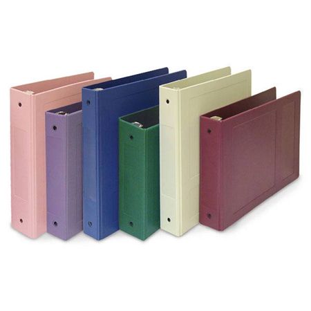 1" Molded Binder Side Open - 11.125"W x 1.625"D x 11.625"H - Available in Blue, Burgundy and Lilac