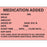 Label Paper Permanent Medication Added 1" Core 2 1/2" X 1 3/4" Fl. Red 1000 Per Roll