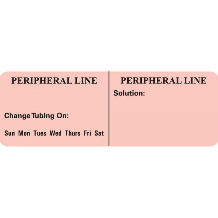 Iv Label Paper Permanent Peripheral Line 1" Core 2 15/16" X 1 Pink 500 Per Roll