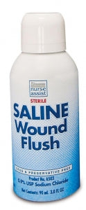 Nurse Assist Sterile Saline Wound Flush - Sterile Saline Wound Flush in Spray Can, 3 oz. - 6503