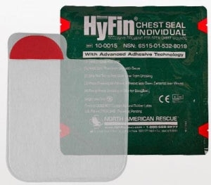 North American Rescue HyFin Chest Seal - Hyfin Chest Seal Dressing, 6" x 6" - 10-0015