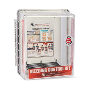 North American Rescue Advanced OTC Bleeding Control Kits - Wall Station, Polycarbonate, Empty, Clear - ZZ-0822