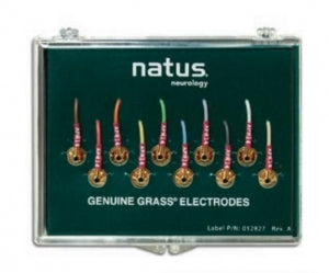 Natus GRASS Gold Cup Electrodes - Genuine Grass Reusable 10 mm Gold Cup Surface Electrode, 60" wire - F-E5GH-60