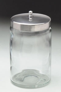 Tech-Med Services Flint Glass Jars - Unlabeled Flint Glass Jar with Stainless-Steel Lid - 4012