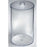 Tech-Med Services Flint Glass Jars - Clear Plastic Jar with Lid, 6.5" x 4.25" dia. - 4019