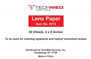 Tech-Med Services Lens Papers - PAPER, LENS PAPER, 50SHEETS / PK - 9012